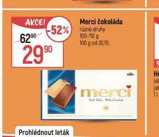 Globus Merci čokoláda nabídka