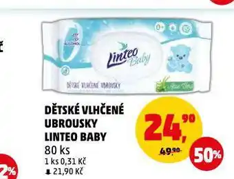 Penny Market Linteo baby dětské vlhčené ubrousky nabídka