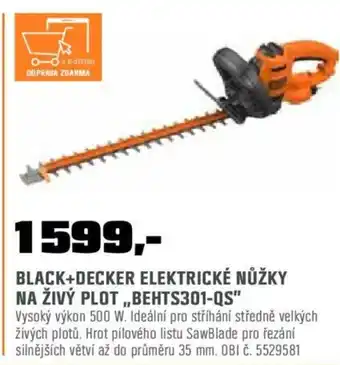 OBI BLACK+DECKER ELEKTRICKÉ NŮŽKY NA ŽIVÝ PLOT,,BEHTS301-QS" nabídka
