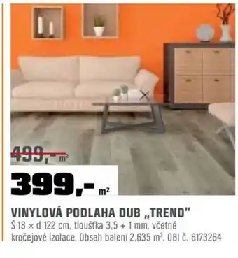 OBI VINYLOVÁ PODLAHA DUB,,TREND" nabídka
