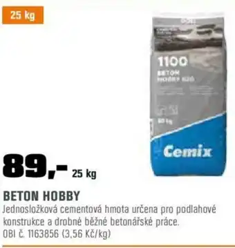 OBI BETON HOBBY nabídka