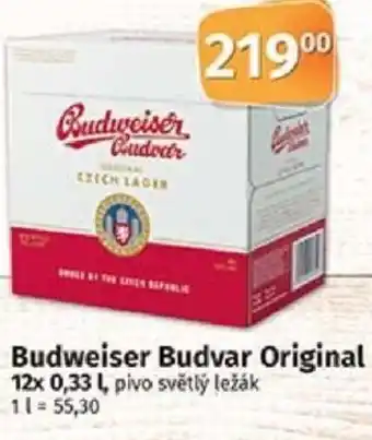 COOP TIP Budweiser Budvar Original nabídka