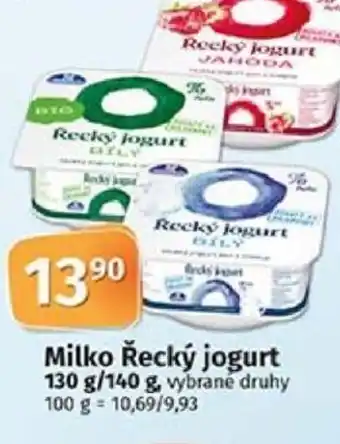 COOP TIP Milko Řecký jogurt 130 g/140 g nabídka