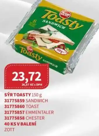 Kubík potraviny SÝR TOASTY 150 g nabídka