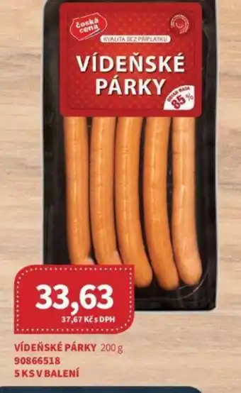 Kubík potraviny VÍDEŇSKÉ PÁRKY 200g nabídka