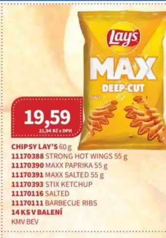 Kubík potraviny CHIPSY LAY'S 60 g nabídka