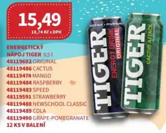 Kubík potraviny ENERGETICKÝ NÁPOJ TIGER 0,5L nabídka