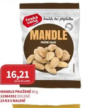 Kubík potraviny MANDLE PRAŽENÉ 60 g nabídka
