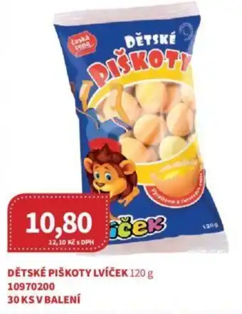 Kubík potraviny DĚTSKÉ PIŠKOTY LVÍČEK 120 g nabídka