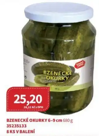 Kubík potraviny BZENECKÉ OKURKY 6-9 cm 680 g nabídka