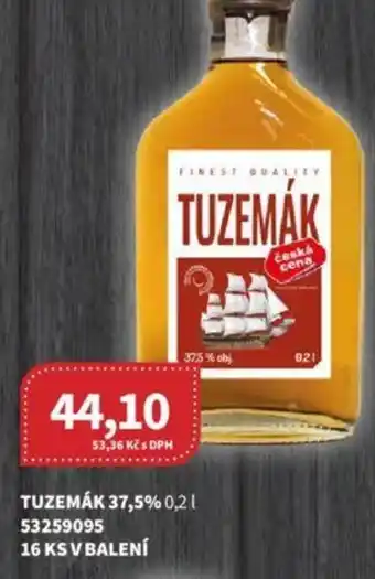 Kubík potraviny TUZEMÁK 37.5% 0.2L nabídka