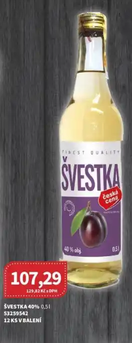 Kubík potraviny ŠVESTKA 40% 0,5L nabídka