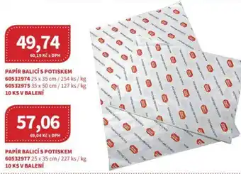 Kubík potraviny PAPÍR BALICÍ S POTISKEM nabídka