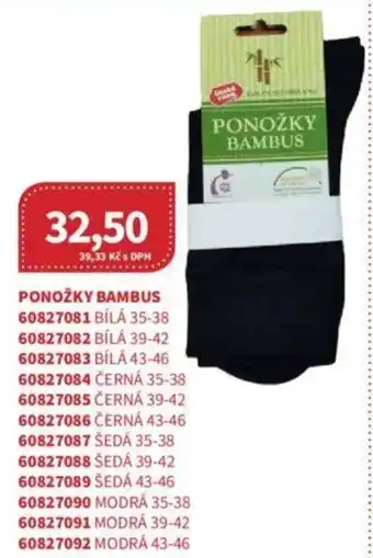 Kubík potraviny PONOŽKY BAMBUS nabídka
