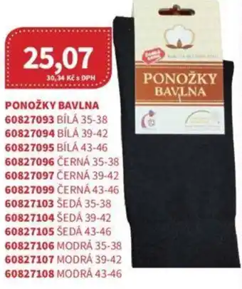 Kubík potraviny PONOŽKY BAVLNA nabídka