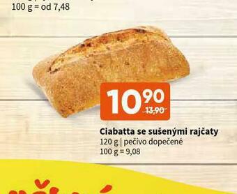 Terno Ciabatta se sušenými rajčaty nabídka