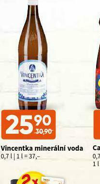 Vincentka minerální voda
