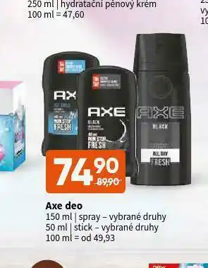 Terno Axe deo spray, stick nabídka