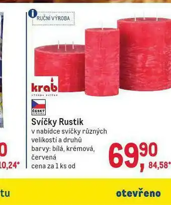 Makro Svíčky rustik nabídka