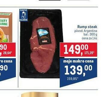 Makro Rump steak nabídka