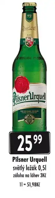 Qanto Pilsner Urquell nabídka