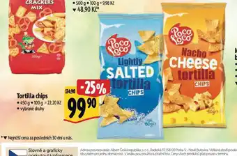 Albert Tortilla chips nabídka
