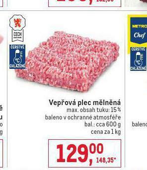 Makro Vepřová plec mělněná nabídka