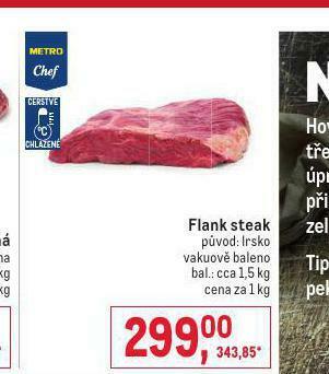 Makro Flank steak nabídka