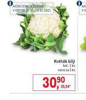 Makro Květák bílý nabídka