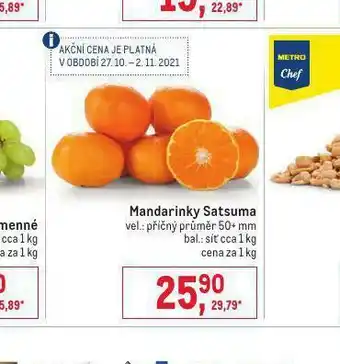 Makro Mandarinky satsuma nabídka