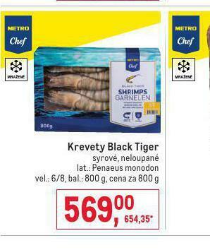 Makro Krevety black tiger nabídka