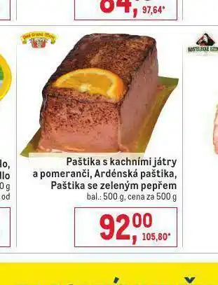 Makro Paštika se zeleným pepřem nabídka