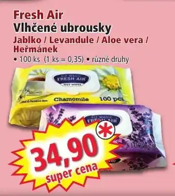Norma Fresh Air Vlhčené ubrousky Jablko / Levandule / Aloe vera / Heřmánek nabídka