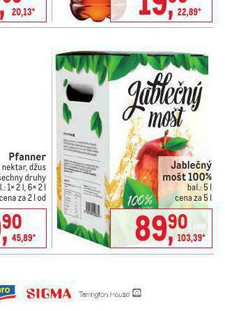 Makro Jablečný mošt 100% nabídka