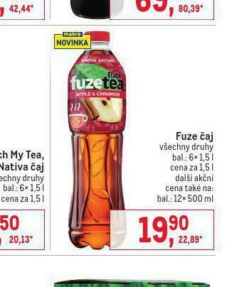 Makro Fuze čaj nabídka