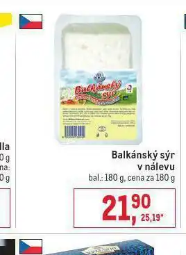 Makro Balkánský sýr v nálevu nabídka