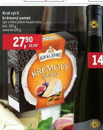 Makro Král sýrů krémový samet nabídka