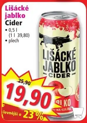 Norma Lišácké jablko Cider nabídka