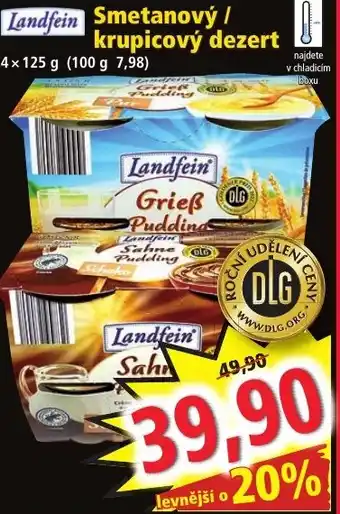 Norma Smetanový/ krupicový dezert nabídka