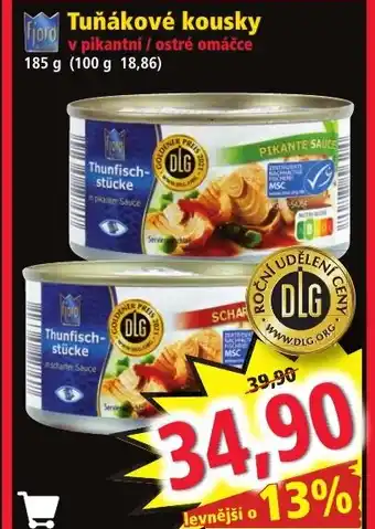 Norma Tuňákové kousky v pikantní / ostré omáčce nabídka