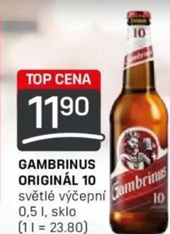 Flop GAMBRINUS ORIGINÁL 10 0.5L nabídka