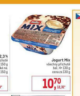 Makro Jogurt müller mix nabídka