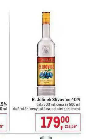 Makro R. jelínek slivovice 40% nabídka