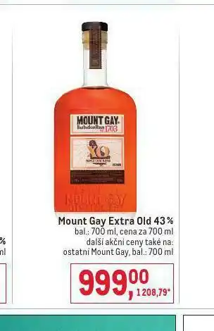 Makro Mount gay extra old 43% nabídka