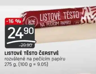 Flop LISTOVÉ TĚSTO ČERSTVÉ nabídka