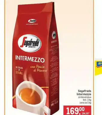 Makro Segafredo intermezzo zrnkvoá káva nabídka