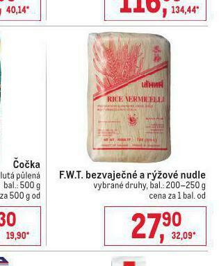 Makro F..w.t. bezvaječné a rýžové nudle nabídka