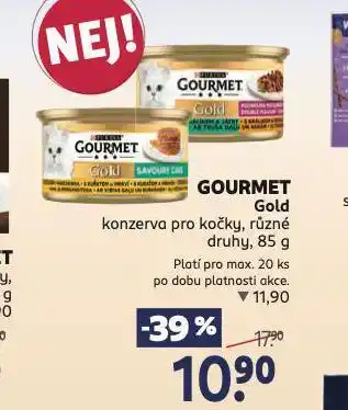 Rossmann Gourmet gold konzerva pro kočky nabídka