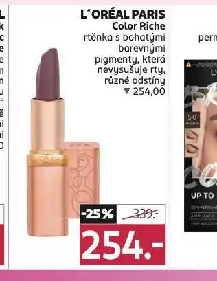 Rossmann Loreal paris rtěnka nabídka