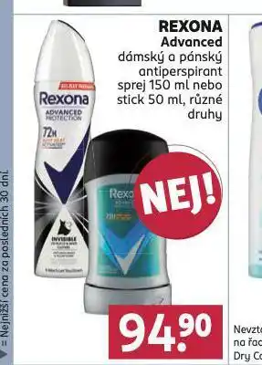Rossmann Rexona advanced antiperspirant nabídka